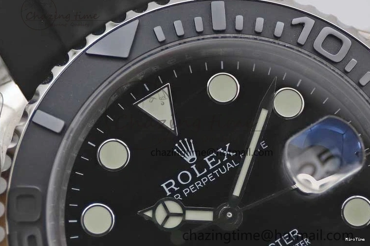 MiroTime 0328 Yacht-Master 42mm 226659 TWA 1:1 Best Edition 3D Black Ceramic Bezel on Oysterflex Strap VR Stretchable 2085